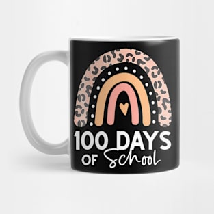 Leopard Rainbow 100 Days Yall 100Th Day Of School Teacher Mug